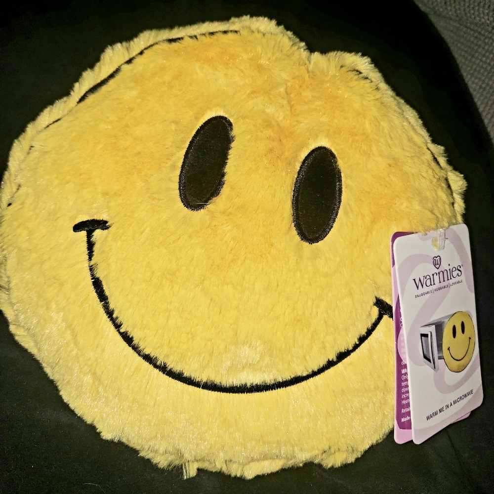 Warmies Yellow Smiley Face Plush NWT